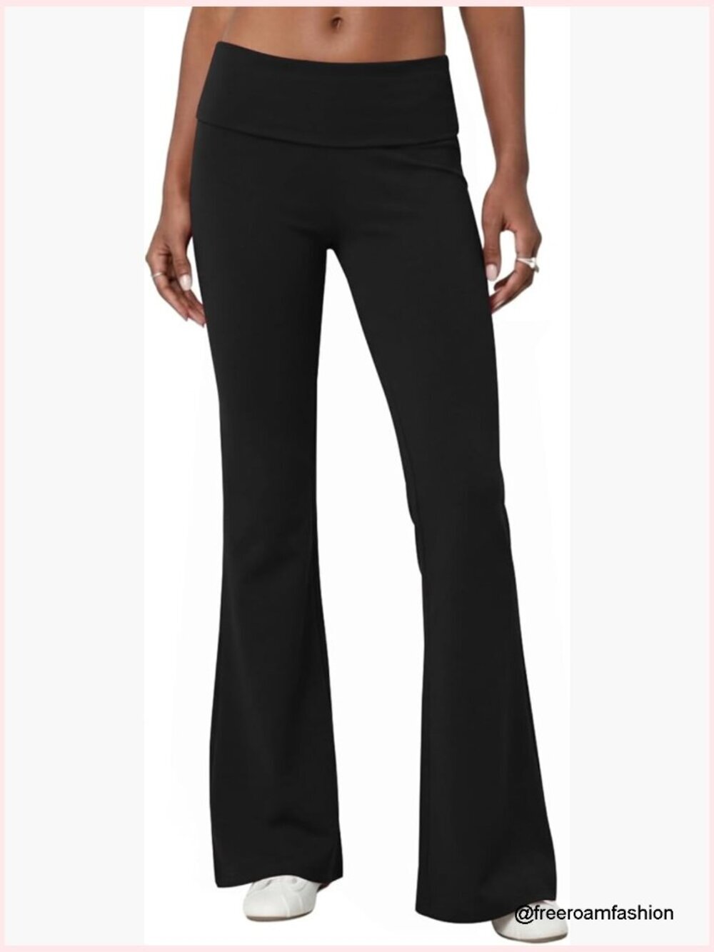 Flare Leggings Fold Over Yoga Pants Sweatpants Joggers Lounge Workout